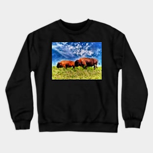 Bison On The Plains Crewneck Sweatshirt